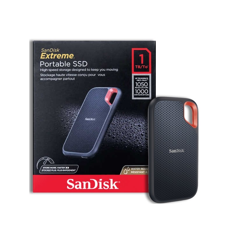 SanDisk Extreme V2 SSD Portatile TB SDSSDE61-1T00-G25, USB 3.2 Gen 2, velocità di 1050 MB/s* in lettura e di 1000 MB/s*