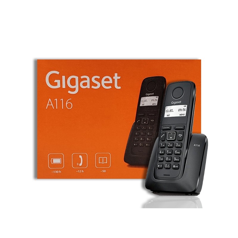 Gigaset A116 telefono cordless semplice con qualità, Funzione Eco, Made in  Germany